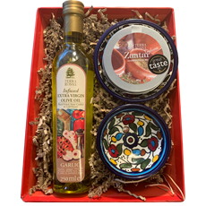 Terra Rossa Garlic Oil Dipping Kit with Palestinian Zaatar (Mini Hamper)